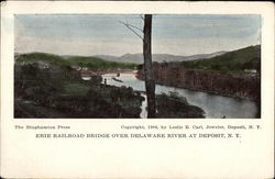 Erie Railroad Bridge Over Delaware River Postcard