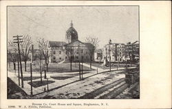 Broome County Court House and Square Binghamton, NY Postcard Postcard