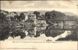 East bank of the Chenango River - looking towards Mt. Prospect Postcard