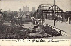 Exchange Street Bridge Binghamton, NY Postcard Postcard