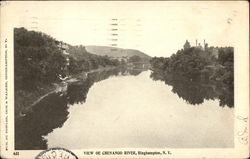 View of Chenango River Postcard