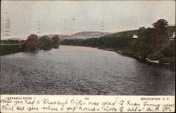 Looking Up the Chenango River Binghamton, NY Postcard Postcard