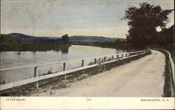 Looking Along State Road Postcard