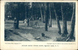 Retlaw House Tennis Court Postcard