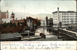 Corner Chenango and Lewis Street Postcard