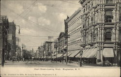 Court Street Looking West Binghamton, NY Postcard Postcard