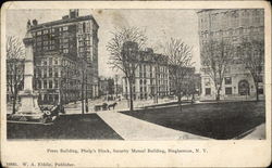 Press Building, Phelp's Block and Security Mutual Building Binghamton, NY Postcard Postcard