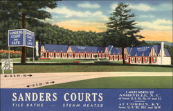 Sanders Courts Asheville, NC Postcard Postcard