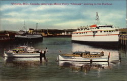 American Motor Ferry "Chinook" arriving in the Harbor Postcard