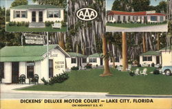 Dickens' Deluxe Motor Court Lake City, FL Postcard Postcard