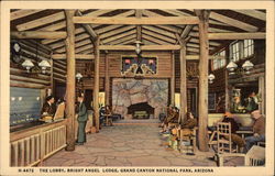 The Lobby, Bright Angel Lodge, Grand Canyon National Park Postcard Postcard