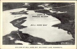 Air View of Bell Horn Bay McGregor, MN Postcard Postcard