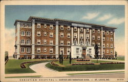 Christian Hospital - Carter and Newstead Aves Postcard