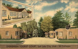 Evergreen Tourist Court Salt Lake City, UT Postcard Postcard