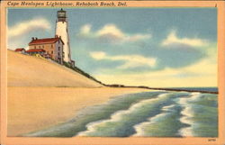 Cape Henlopen Lighthouse Rehoboth Beach, DE Postcard Postcard