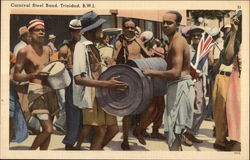 Carnival Street Band Trinidad Caribbean Islands Postcard Postcard