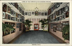 Lobby of the Famous Elitch Gardens Theatre Postcard