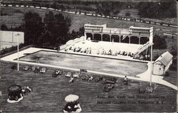 Lakeside Inn and Country Club - Pool, Sun Deck and Patio Ferndale, NY Postcard Postcard