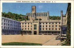 Cadet Barracks and Chapel West Point, NY Postcard Postcard