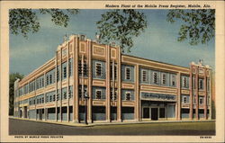 Modern Plant of the Mobile Press Register Postcard