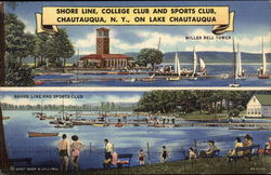 Shore Line, College Club and Sports Club Chautauqua, NY Postcard Postcard