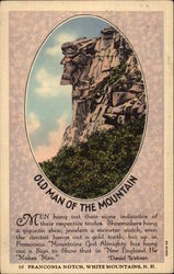 The Old Man of the Mountain Franconia Notch, NH Postcard Postcard