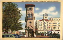 Clock Tower and El Tejan Hotel Postcard