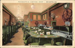 Poinsettia Coffee Shop Postcard