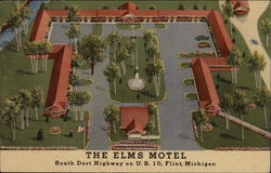 The Elms Motel Flint, MI Postcard Postcard