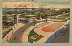 World's Most Beautiful Plaza, Grant Park Postcard