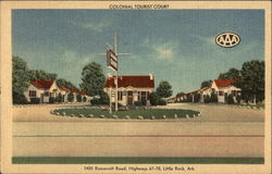 Colonial Tourist Court, 1405 Roosevelt Road, Highways 67-70 Postcard