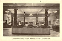 Powers Hotel - Lobby-Lounge Postcard