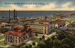 City Hall showing L. & N. Docks Postcard