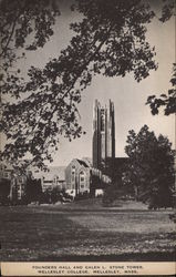 Founders Hall and Galen L. Stone Tower, Wellesley College Postcard