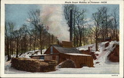 Maple Sugar Making Vermont Postcard Postcard