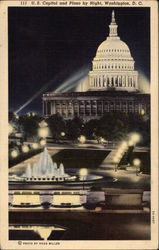 U.S. Capitol and Plaza by Night Washington, DC Washington DC Postcard Postcard