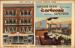 Kartsen's Cafeteria Detroit, MI Postcard Postcard