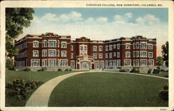 Christian College, New Dormitory Columbia, MO Postcard Postcard