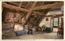 The Attic to "The House of Seven Gables" Salem, MA Postcard Postcard