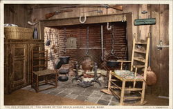 The Old Kitchen in "The House of the Seven Gables" Salem, MA Postcard Postcard