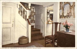 Hallway of "The Housse of the Seven Gables" Salem, MA Postcard Postcard