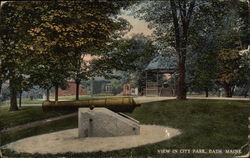 View in City Park Postcard