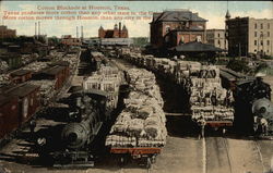 Cotton Blockade - Texas produces more cotton than any other state! Houston, TX Postcard Postcard