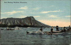 Surf Riding at Waikiki Honolulu, HI Postcard Postcard