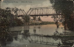 Trinity River and Bridge Dallas, TX Postcard Postcard