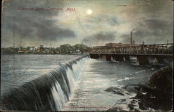 Lawrence Dam at Night Postcard