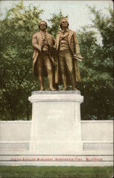 Goethe-Schiller Monument, Washington Park Milwaukee, WI Postcard Postcard