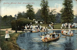 Boating, Mitchell Park Milwaukee, WI Postcard Postcard