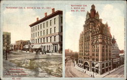 Street Scenes - August 1909 Milwaukee, WI Postcard Postcard