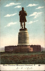 Moses Cleveland Monument Postcard